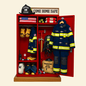 Firefighter’s Gear Locker Acrylic Plaque - Personalized Christmas Gifts For Firefighter 04QHTN060625-Homacus