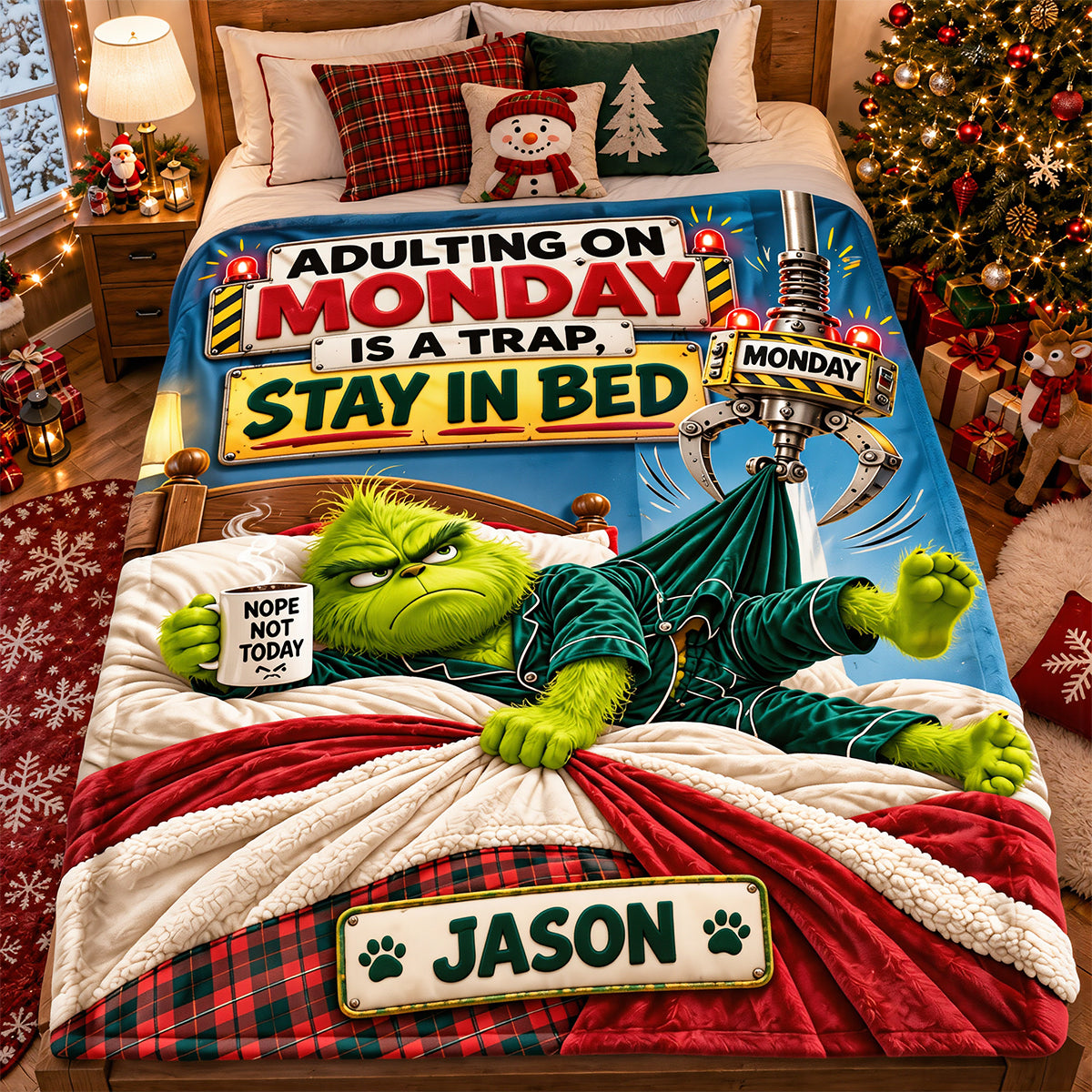 Stay In Bed Blanket - Personalized Gifts 02hatn171026-Homacus