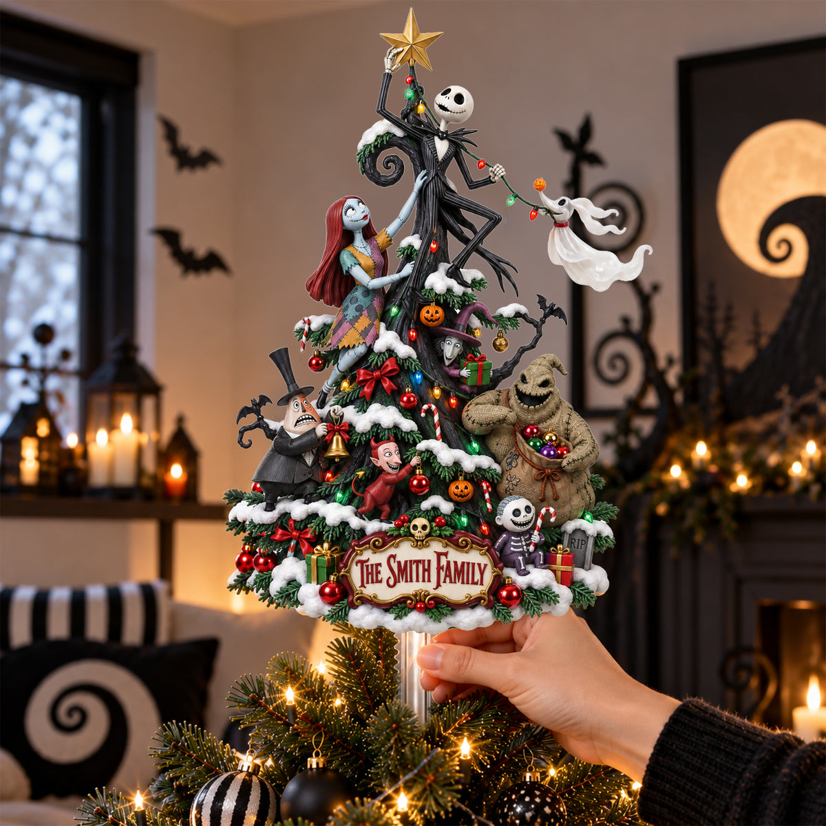 Cute Spooky Family Tree Topper - Personalized Christmas Gifts For Family 06tylu091026-Homacus