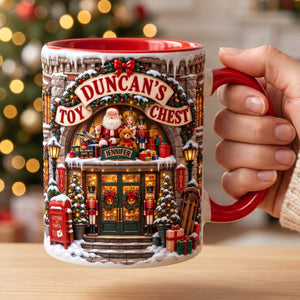 Christmas Shop Storefront Accent Mug - Personalized Gifts 03HUQN210826