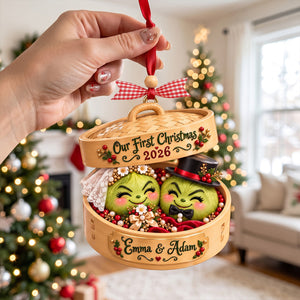Our First Christmas Dumpling Couple Ornament - Personalized Gifts For Couple 05TOTN191026-Homacus