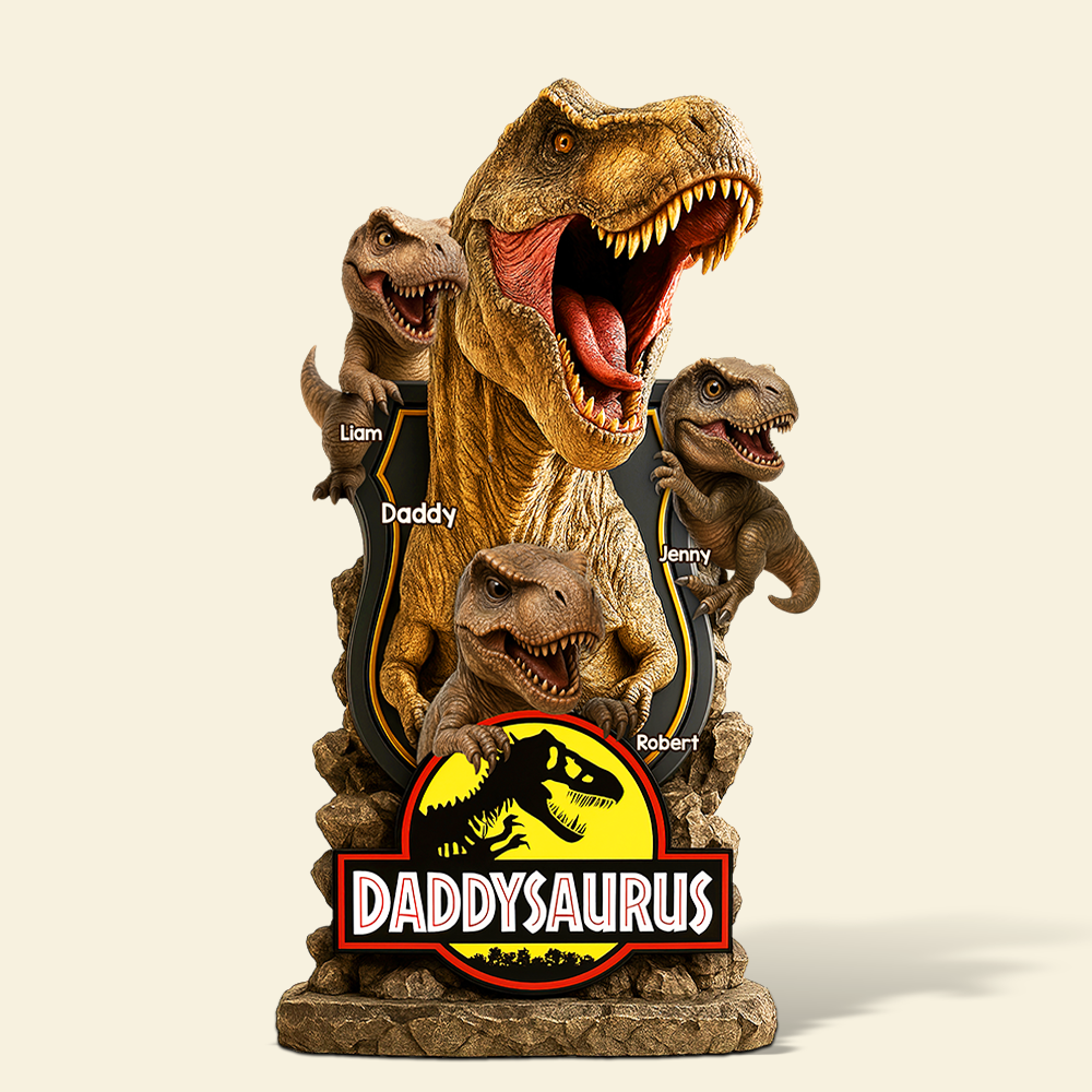Daddysaurus Dad Acrylic Plaque Personalized Gifts For Dad 03NAPU160525-Homacus