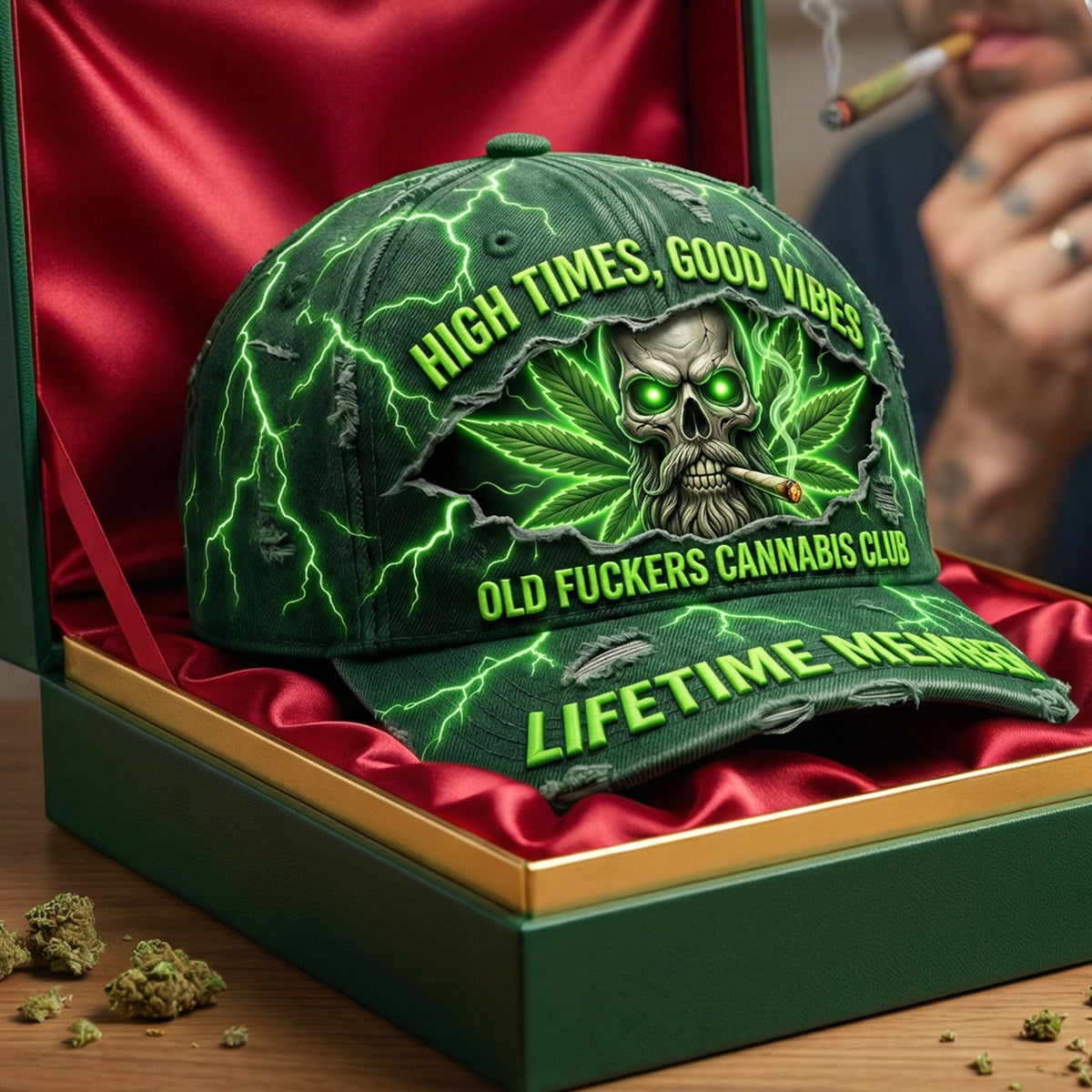 High Times Skull Classic Cap - Personalized Gifts For Stoner Lover Classic Cap 02NAQN040326-Homacus