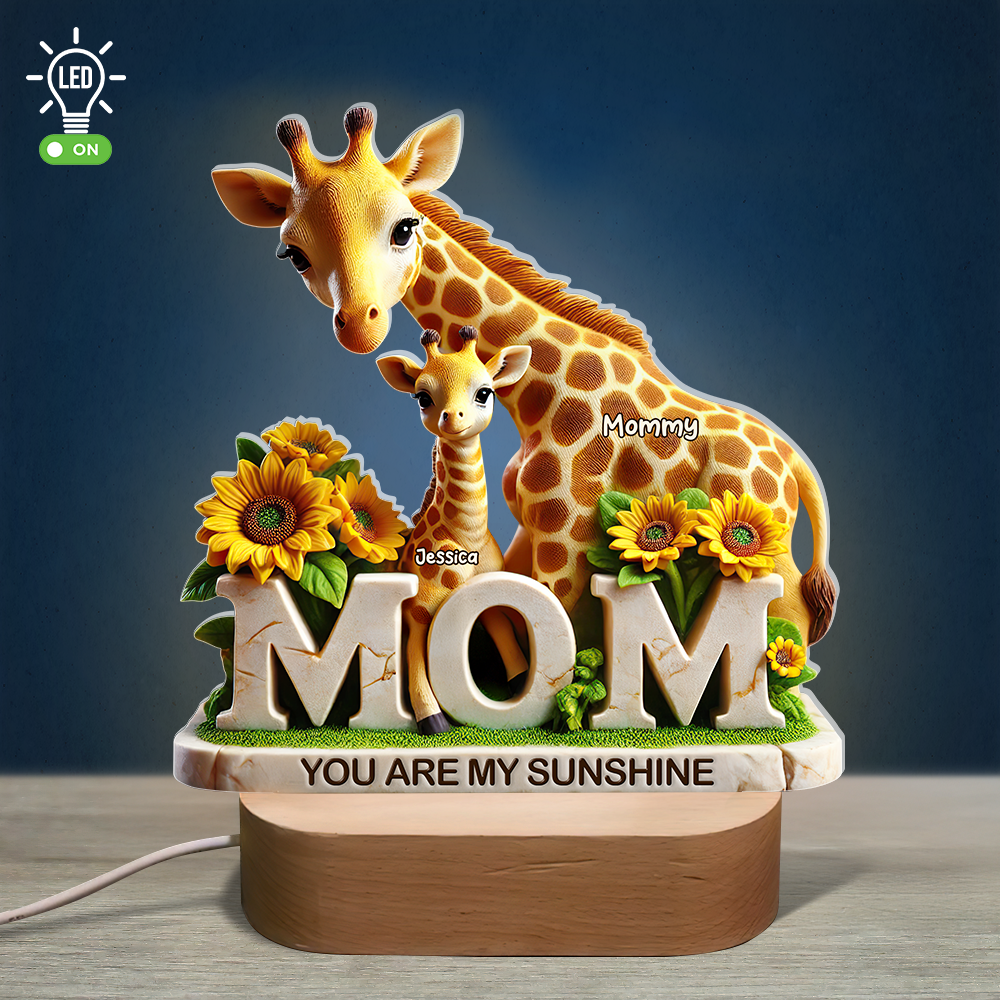 Giraffe Mom Led Light - Personalized Gifts For Mom 02hupu230425-Homacus