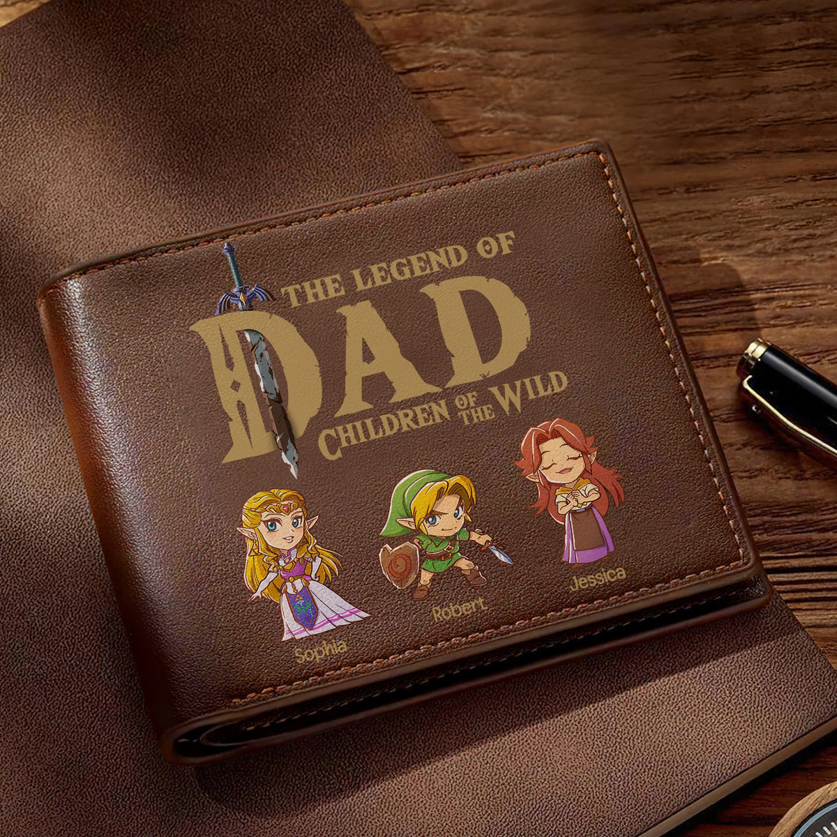 Personalized Gifts For Dad PU Leather Wallet 04NAQN040524PA-Homacus