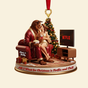 Naughty Couple Custom Shape Acrylic Ornament, Personalized Gifts For Christmas 02pgta231025-Homacus