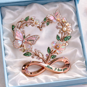 Stunning Butterflies On Mom Heart Acrylic Plaque, Personalized Gifts For Mom & Grandma 05qhlu060326-Homacus