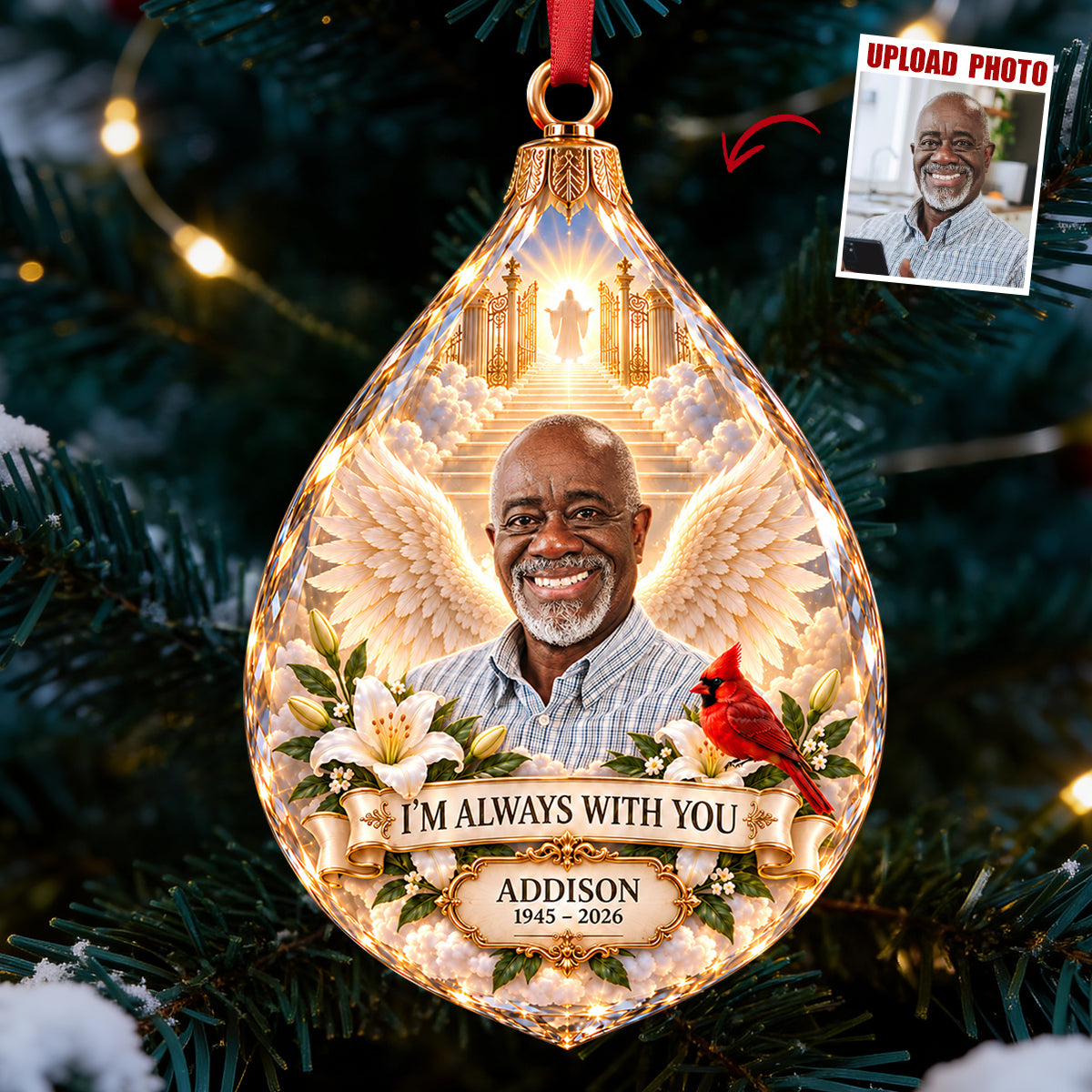 Memorial Heaven Acrylic Ornament - Custom Photo Memorial Gifts 02hadt131026-Homacus