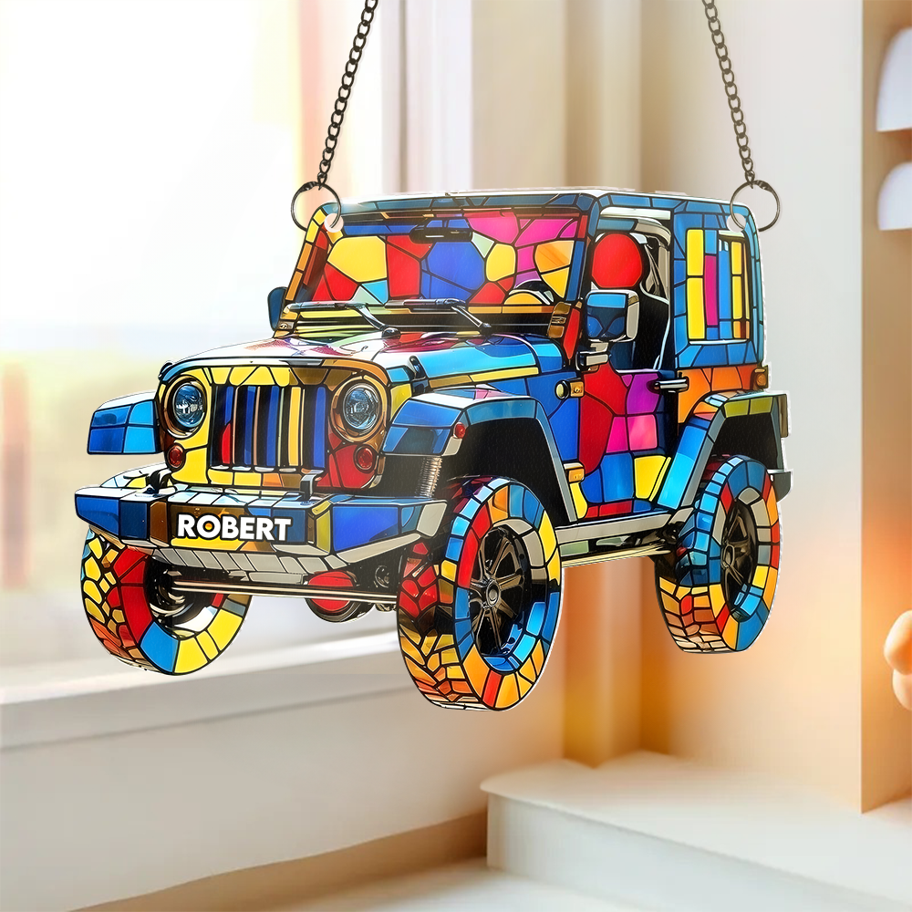 Dazzling Adventure Car Suncatcher - Personalized Gifts For Off-road Lovers 03TGPU080725-Homacus