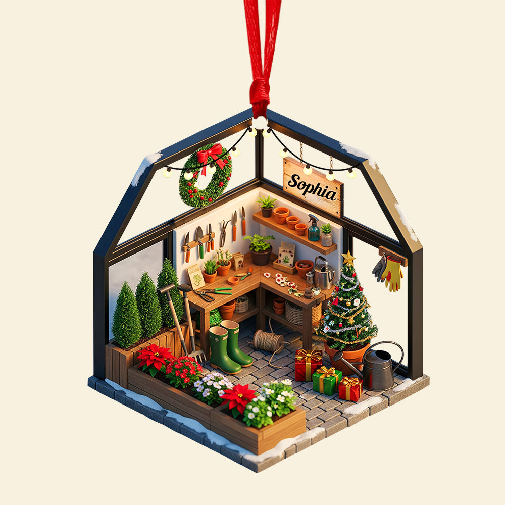 Gardening Miniature Christmas Ornament - Personalized Gifts For Garden Lovers 05pgqn120825-Homacus