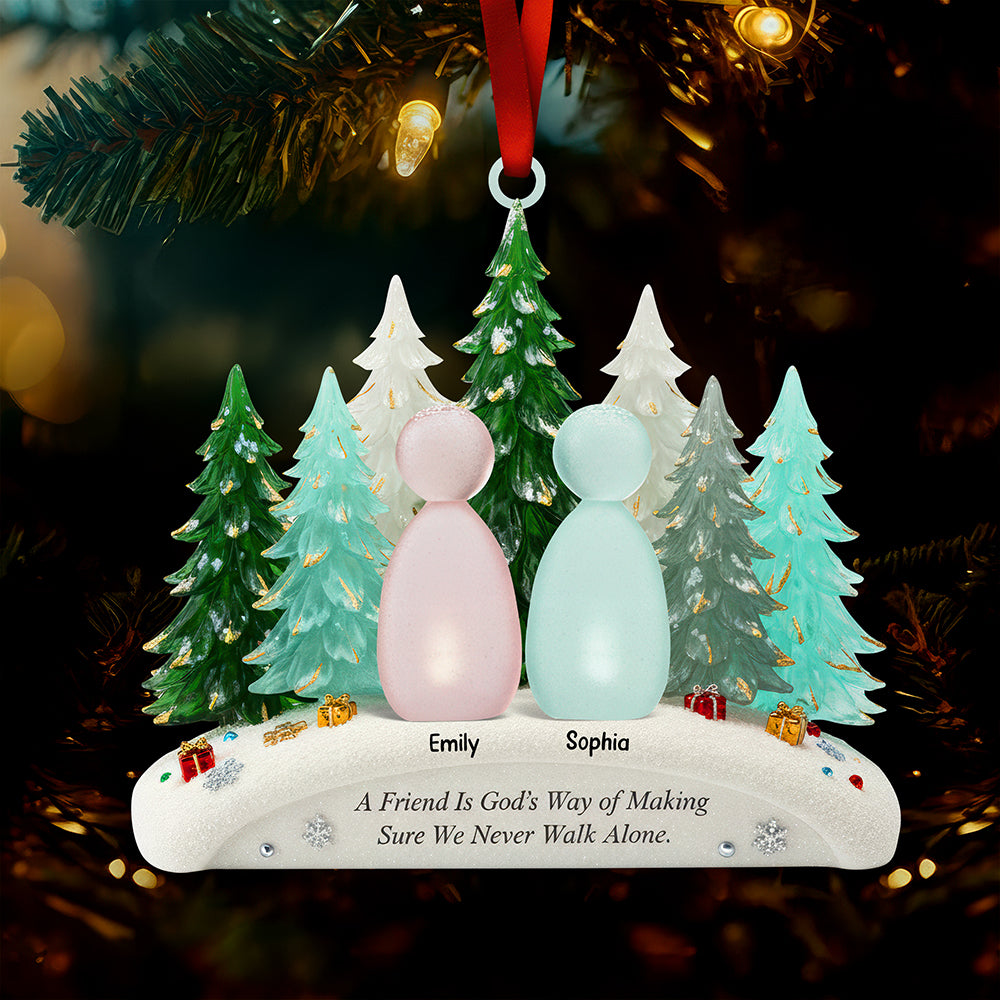 Walking Together Christmas Ornament - Personalized Gifts For Friends 02naqn111025-Homacus