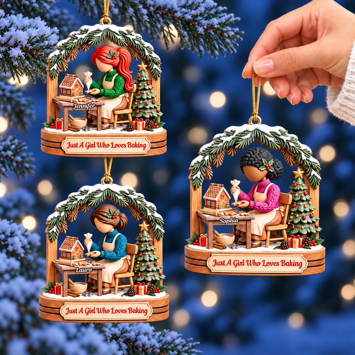 Baking Girl Christmas Ornament - Personalized Gifts For Baking Lovers 03pgqn151026-Homacus