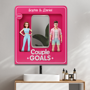 Couple Goals Shaped Mirror - Personalized Gifts For Couples 01OHLU280725-Homacus