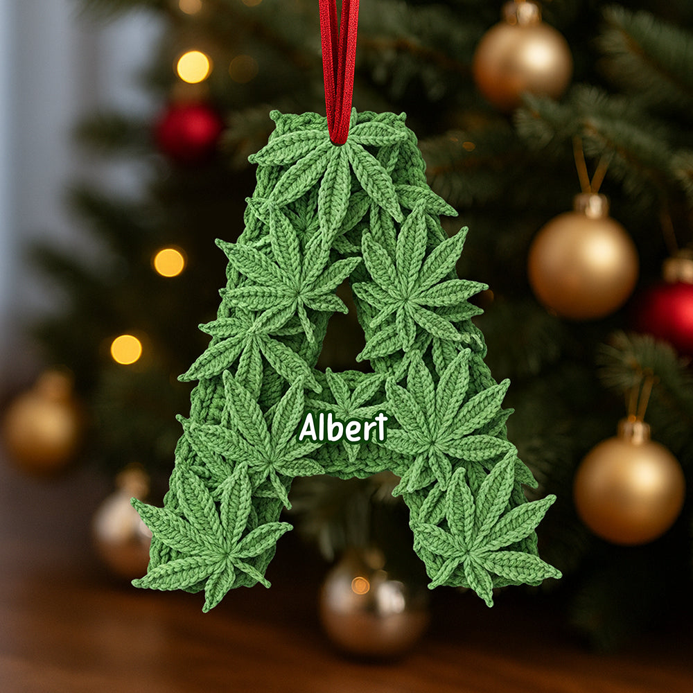 Alphabet Letters Christmas Ornament – Personalized Gifts For Weed Lovers 02toqn040925-Homacus