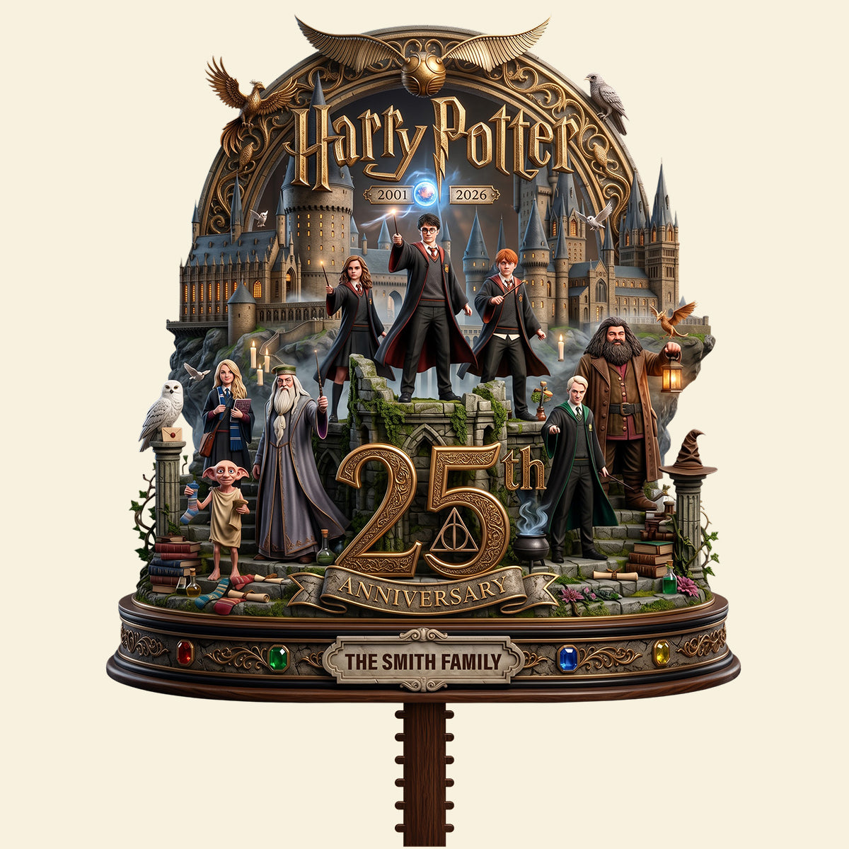 25th Anniversary Fantasy School Topper - Personalized Gifts For Christmas Tree Topper 02TODT170926