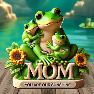 Frog Mom Plaque - Personalized Gift For Mom 03HUPU190425-Homacus