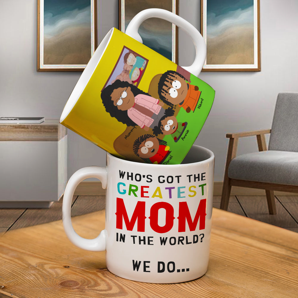 Personalized Gift For Mom Coffee Mug, The Greatest Mom In The World Mother's Day 01NALU280325HG-Homacus