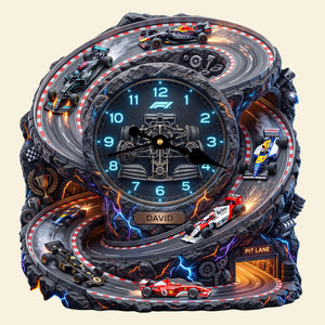 Hairpin Turn Wall Hanging Clock, Personalized Gifts For Speed Lovers 05qhdt240726