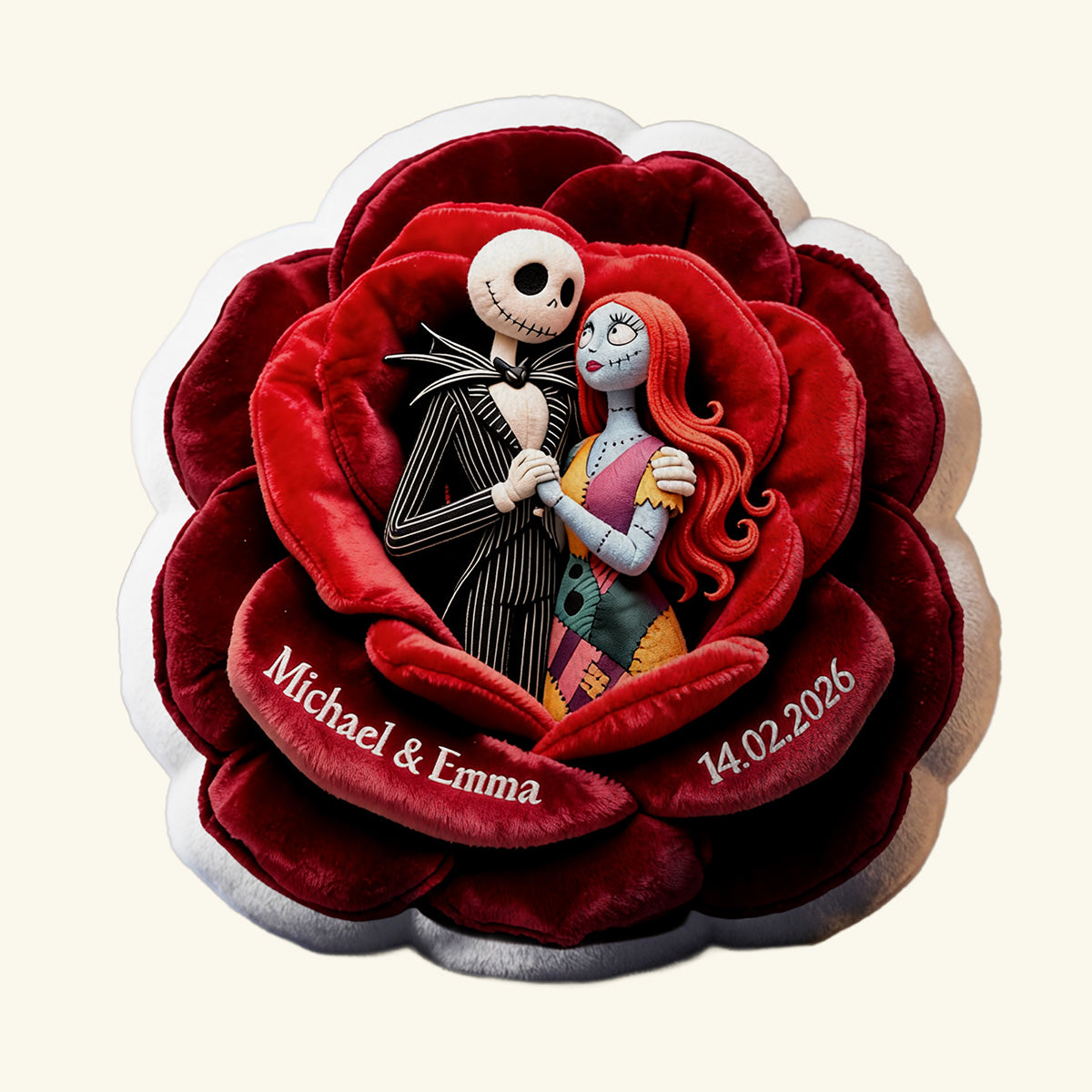 Dark Love In Bloom Pillow - Personalized Gift For Couples 03TTTA201026-Homacus
