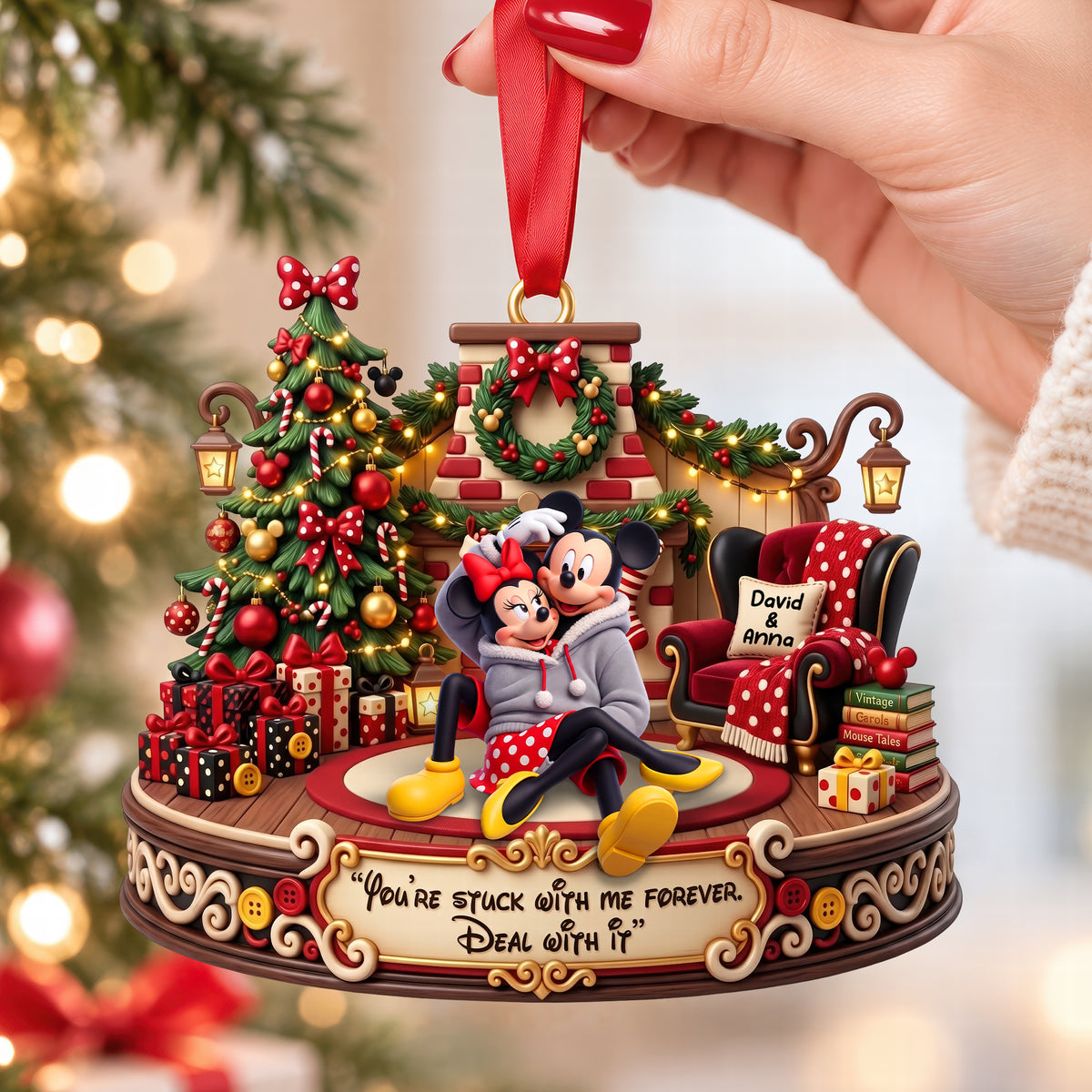 Stuck On You Christmas Ornament - Personalized Gifts For Couple 07TOQN230926-Homacus
