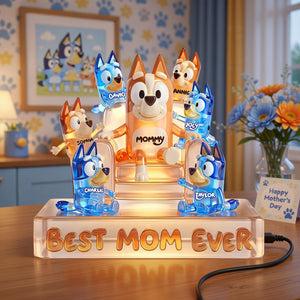 Sweet Mom & Her Little Ones Light Box - Personalized Gifts For Moms 01OHLU060426-Homacus