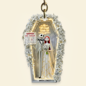 Spooky Couple Keychain - Personalized Wedding Gifts For Couple 05ohpu270625tt-Homacus