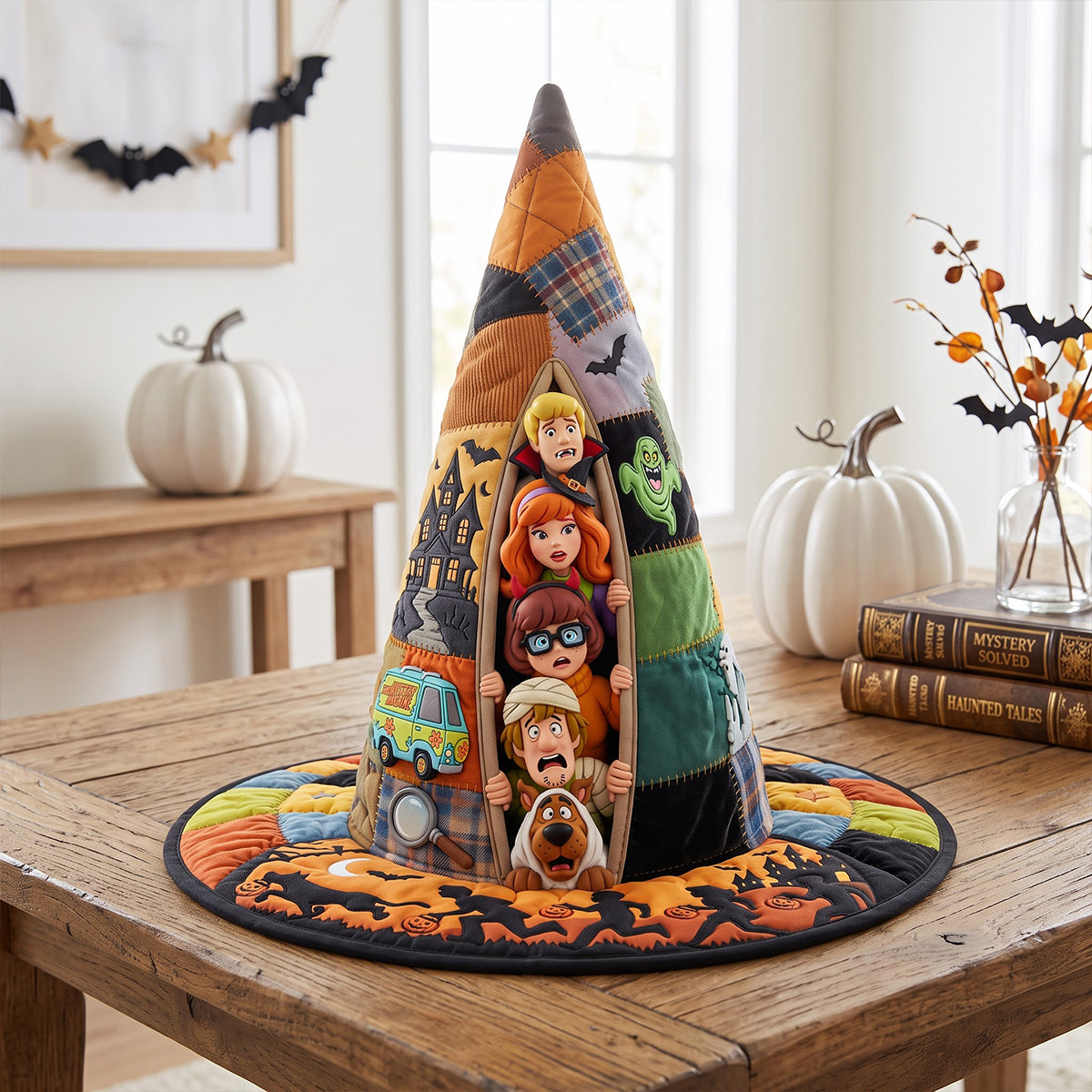Horrified Peeking Out Quilted Witch Hat - Personalized Gifts 05qhtn140826