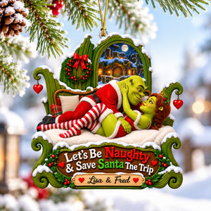 Naughty Little Love Christmas Ornament - Personalized Gifts For Couple 08OHQN170926