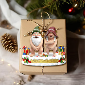 Mischievous Gnome Couple Acrylic Ornament - Personalized Gifts For Couples 08OHLU201125-Homacus