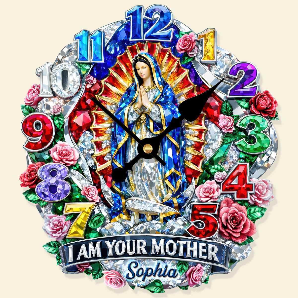 Our Lady of Guadalupe Acrylic Clock - Personalized Gifts For Christian 02huqn231225-Homacus