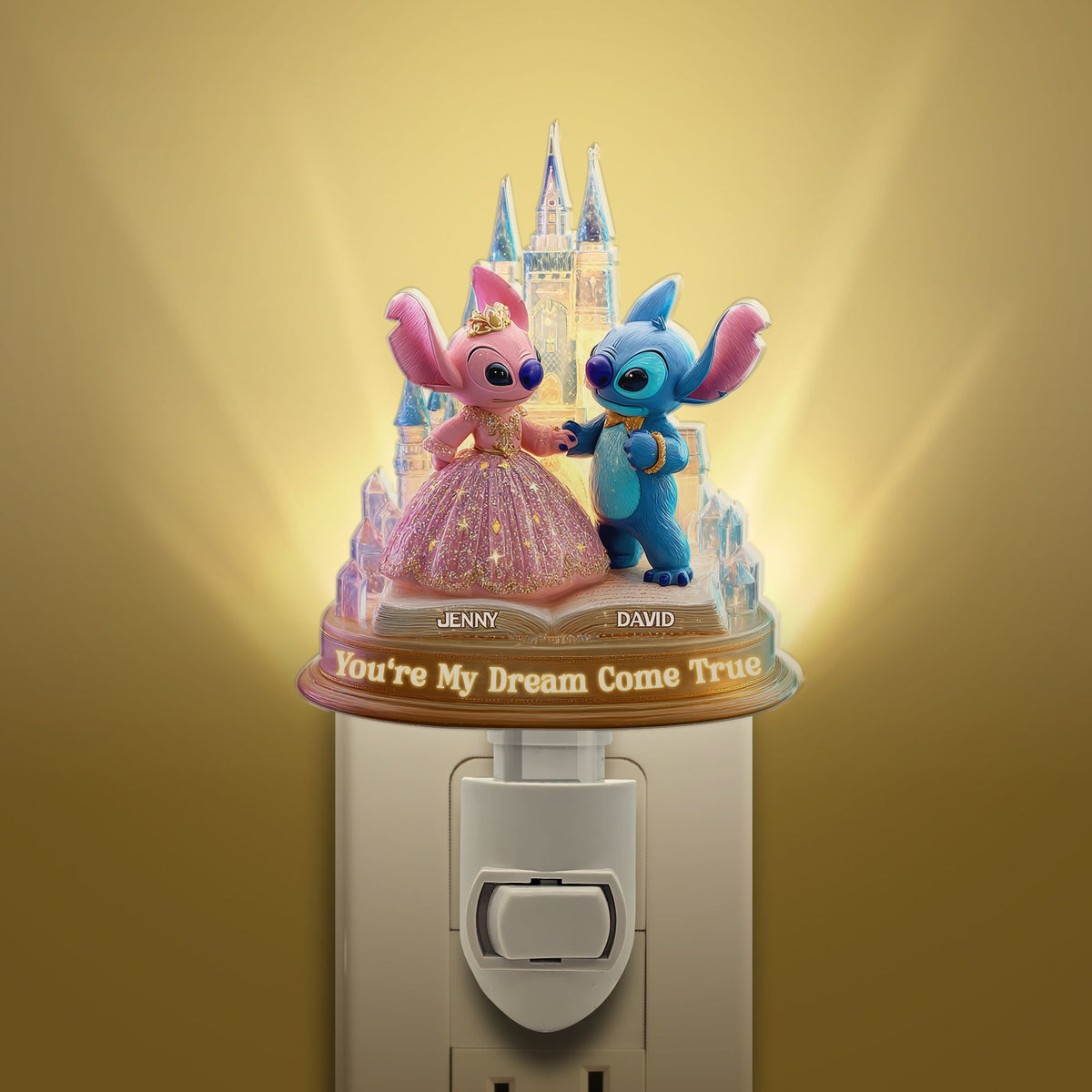 Blue Monster Experiment Couple Personalized Acrylic Night Light 04TGTN230525-Homacus