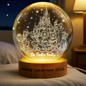 Together Family Moments Crystal Ball Night Light - Personalized Gifts For Family 06HYLU201025-Homacus
