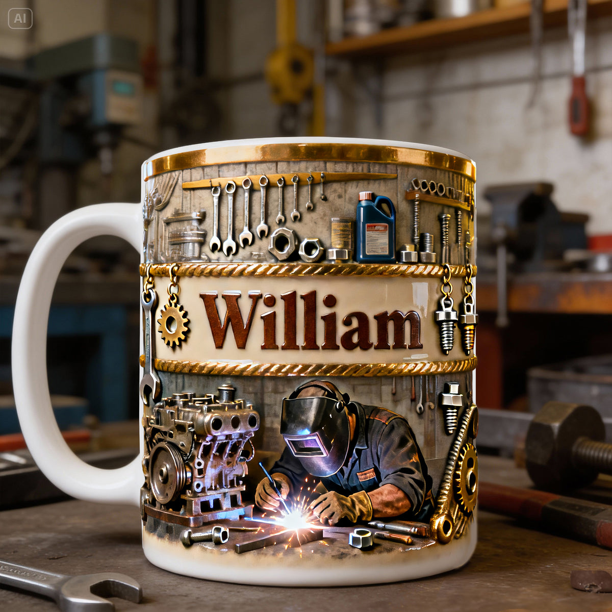 Proud Welder At Work Mug- Personalized Gifts For Welder 04PALU201225-Homacus