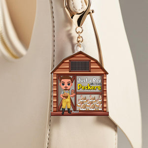 Personalized Gifts For Farmer Keychain Chicken Coop 06XQLU170225HH-Homacus