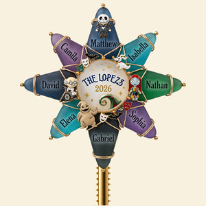 Spooky Family Tree Topper - Personalized Gifts For Family Acrylic Christmas Tree Topper 03HUDT071026-Homacus