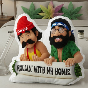 Stoners Comedy Duo Pillow - Personalized Gifts For Friends 03TOLU181125-Homacus