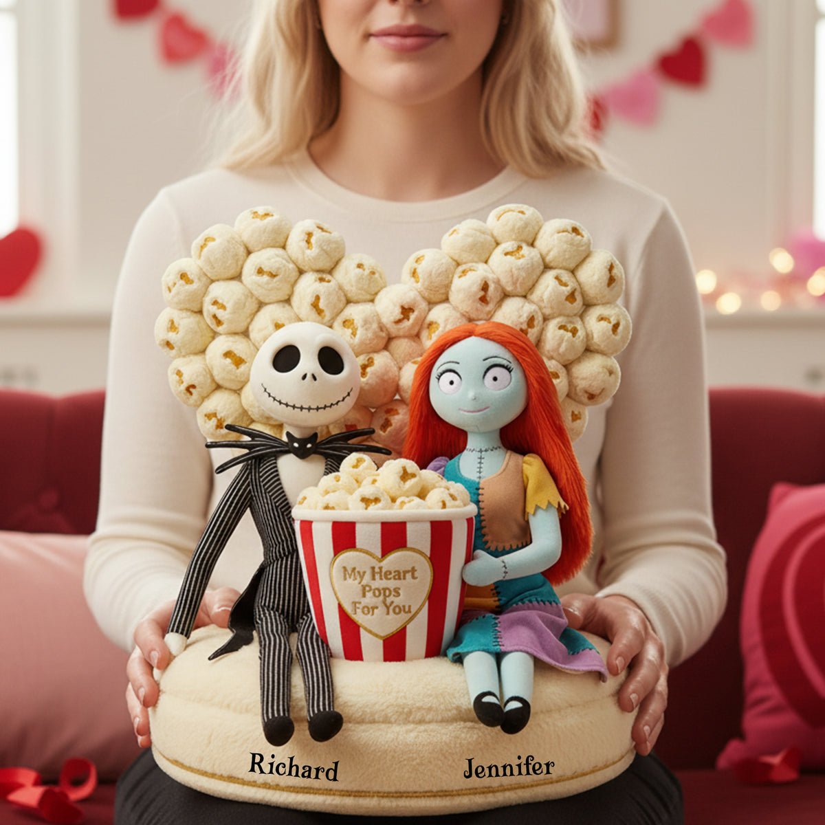 Popping Couple Pillow - Personalized Gifts For Couple 01paqn011225-Homacus