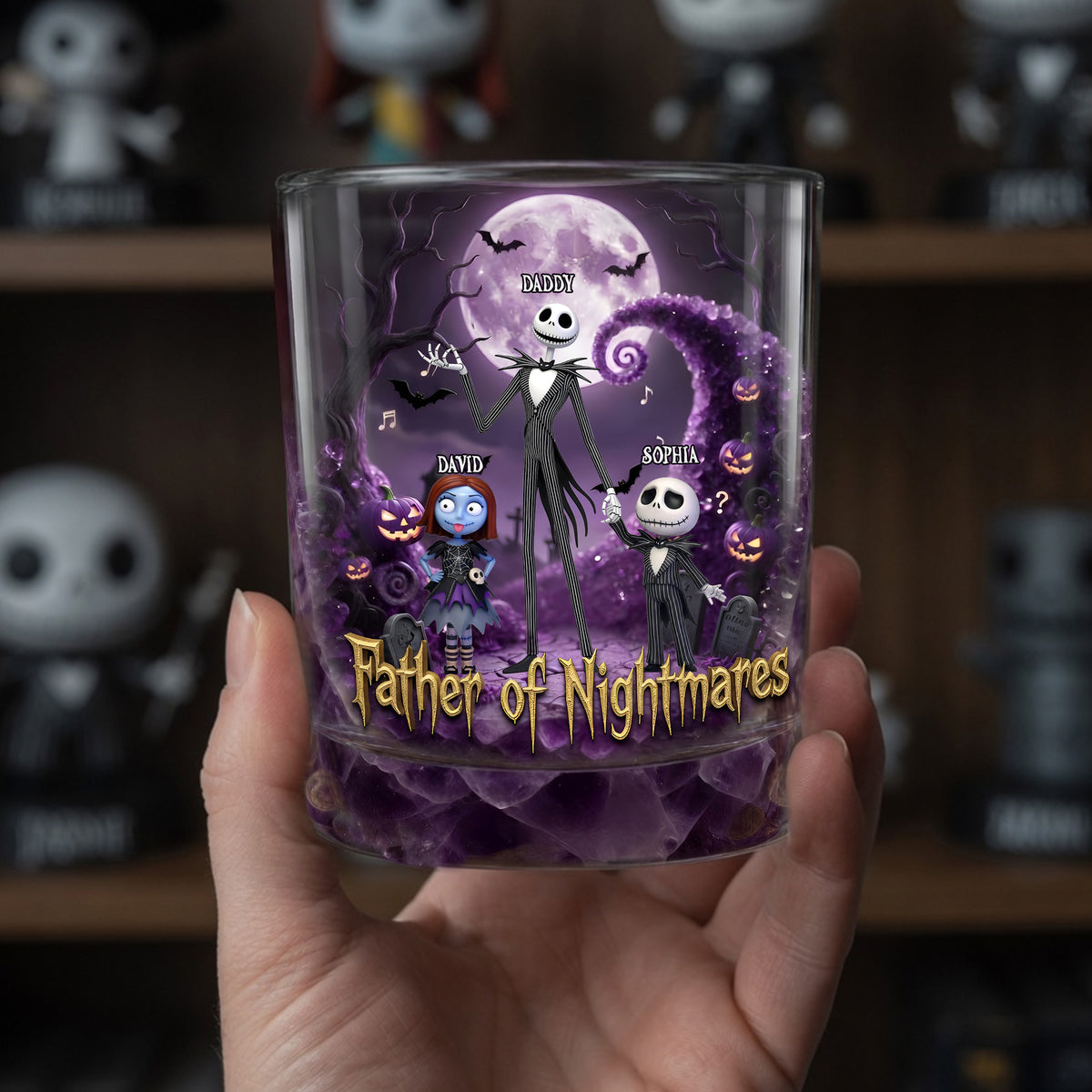 Dark Dad Glass Mug - Personalized Gifts For Father 04TYLU050526-Homacus