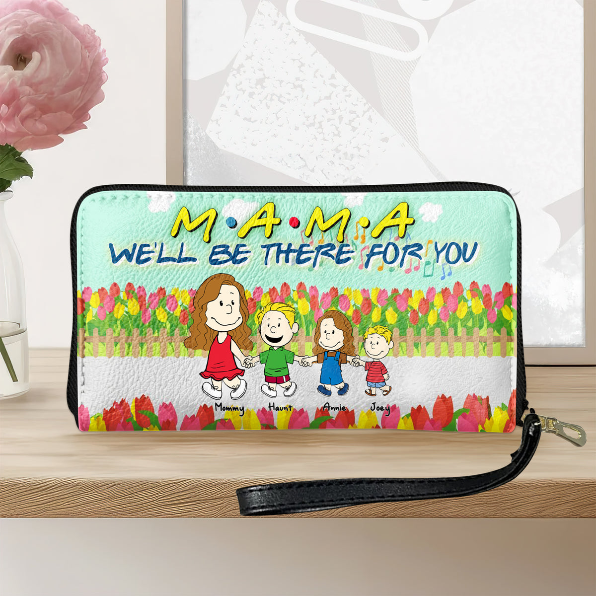 Personalized Gift For Mom Twill Faux Leather Wallet, We'll Be There For You 02XQLU070325DA-Homacus