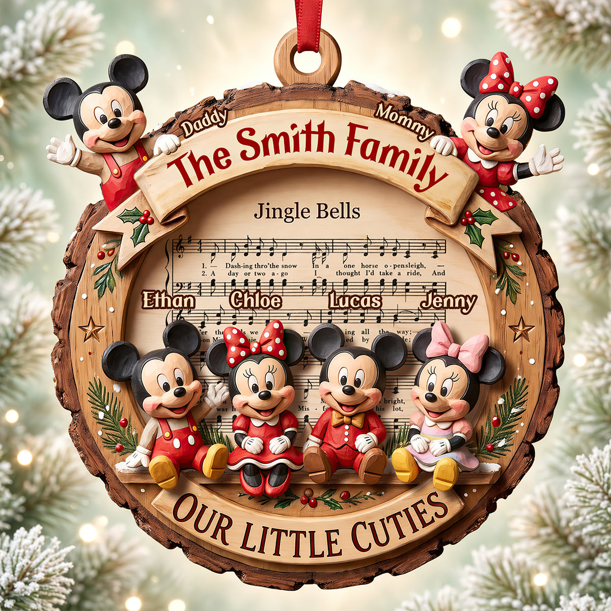 Sweet Family Ornament - Personalized Christmas Gifts For Family 03padt221026-Homacus