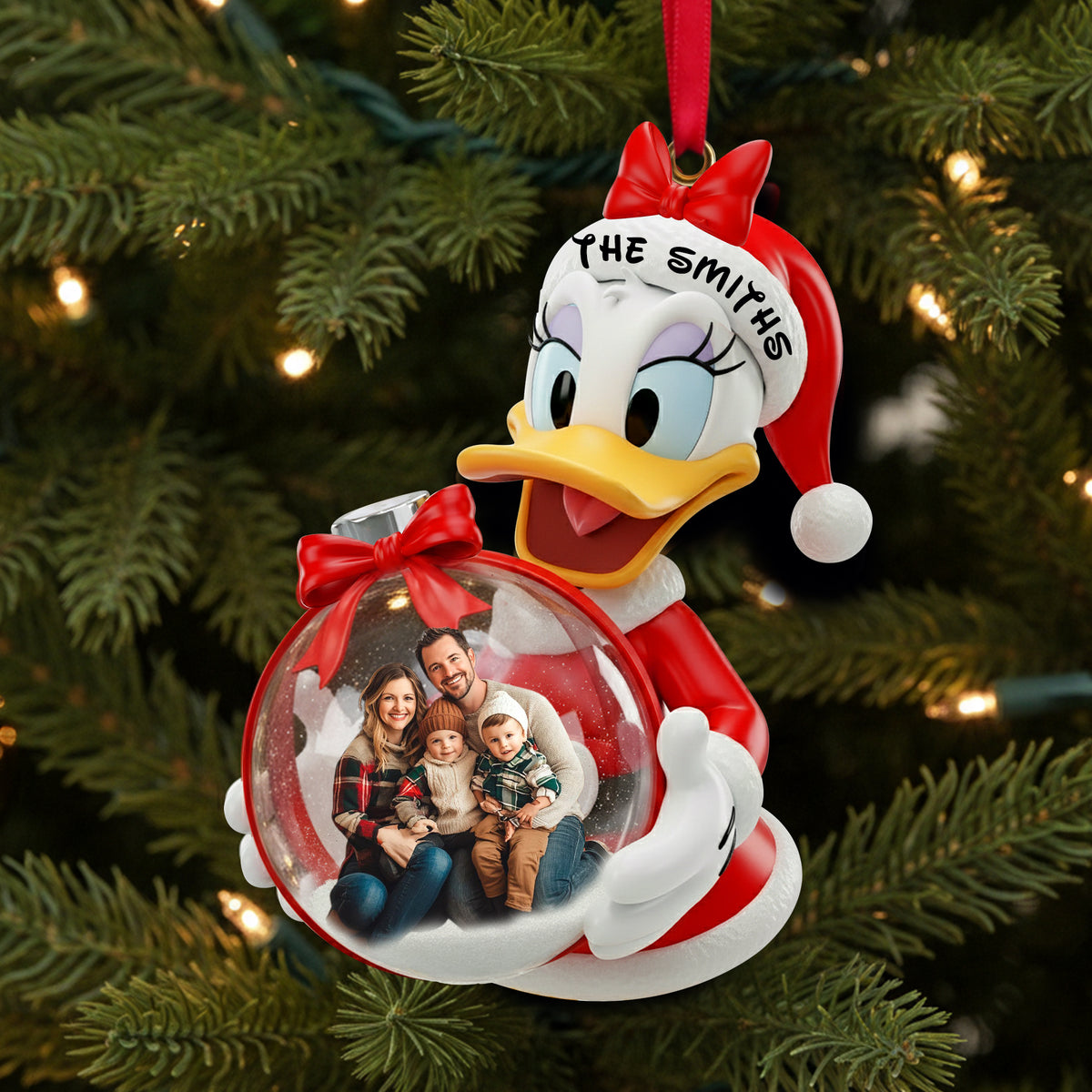 Joyful Christmas Family Ornament - Personalized Custom Photo Gift For Family 05PGLU051125-Homacus