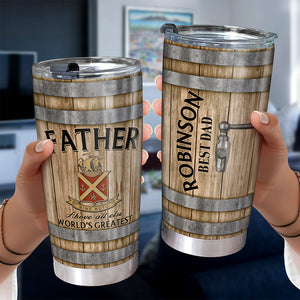 Personalized Gifts For Dad Tumbler, Whiskey & Bourbon Barrel 032qhqn210325-Homacus