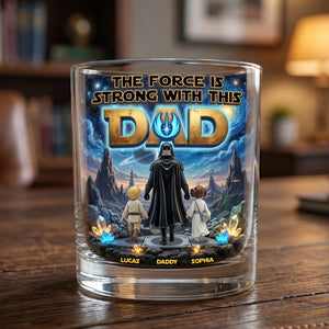 The Best Warrior Dad And Kids Drinking Glass - Personalized Gifts For Dads 01tytn220526-Homacus