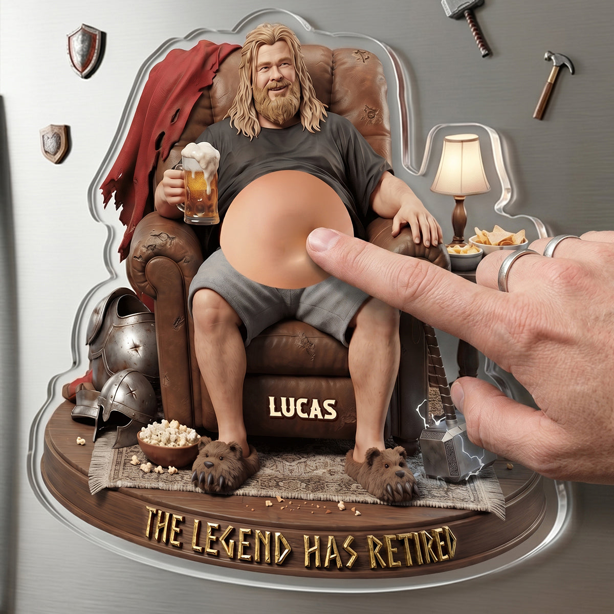 The Legend Has Retired Anti-collision Acrylic Fridge Magnet - Personalized Gifts 04natn190626-Homacus