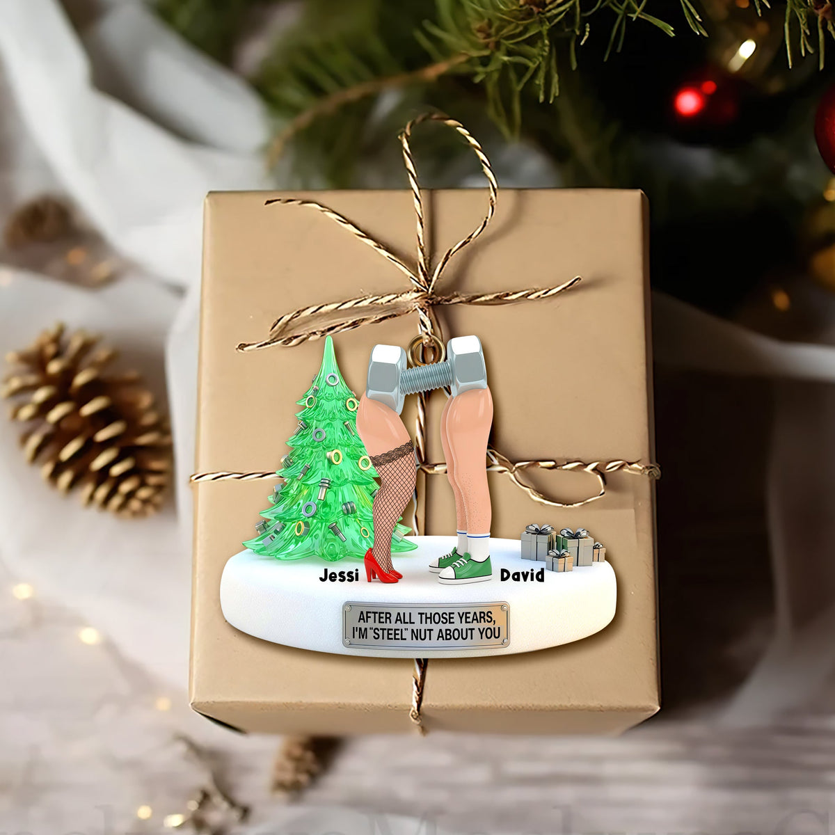 Naughty Nut and Screw Couple Ornament - Personalized Gifts For Couples 01OHLU101125-Homacus