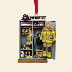 Firefighter Locker Ornament, Personalized Christmas Gifts For Firefighter 05qhtn040925-Homacus