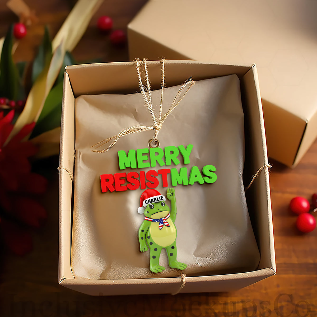 Merry Resistmas Ornament - Personalized Christmas Gift 03NALU281025-Homacus