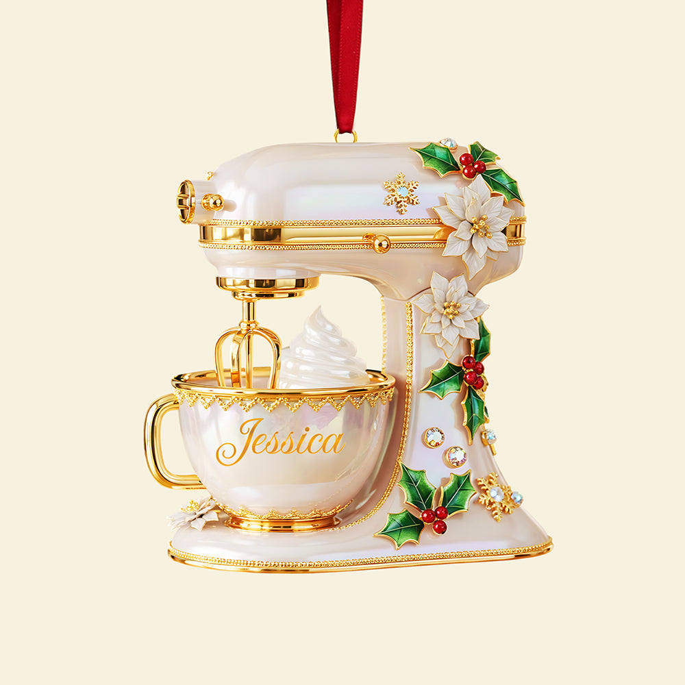 Personalized Gifts For Christmas, Baking Mixer Custom Shape Acrylic Ornament 02pgta091025-Homacus