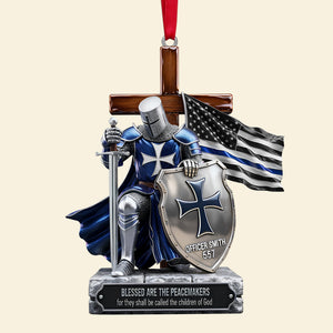 Police Knight Under God Ornament, Personalized Gifts For Police Officer, Captain, Sheriff,... 04qhtn131025-Homacus