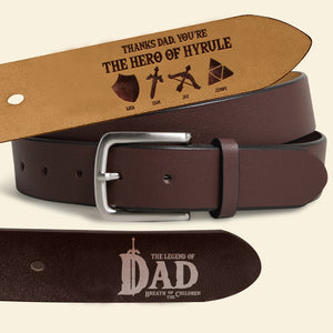 Personalized Gifts For Dad Leather Belt With Secret Message 01HTMH030524-Homacus